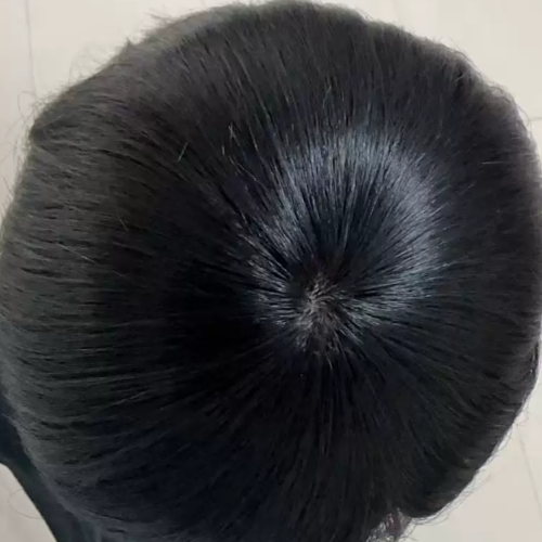 Men's Human Hair Toupee — Natural Hairline | Black & 613 Blonde | 4 Sizes