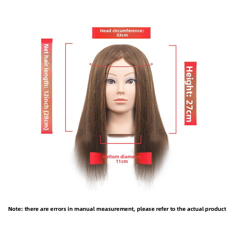 Human Hair Mannequin Head with Shoulders — Real Hair | 32 Colours