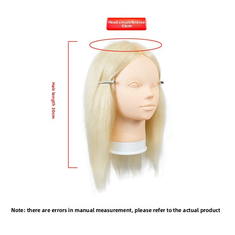 Human Hair Mannequin Head with Shoulders — Real Hair | 32 Colours