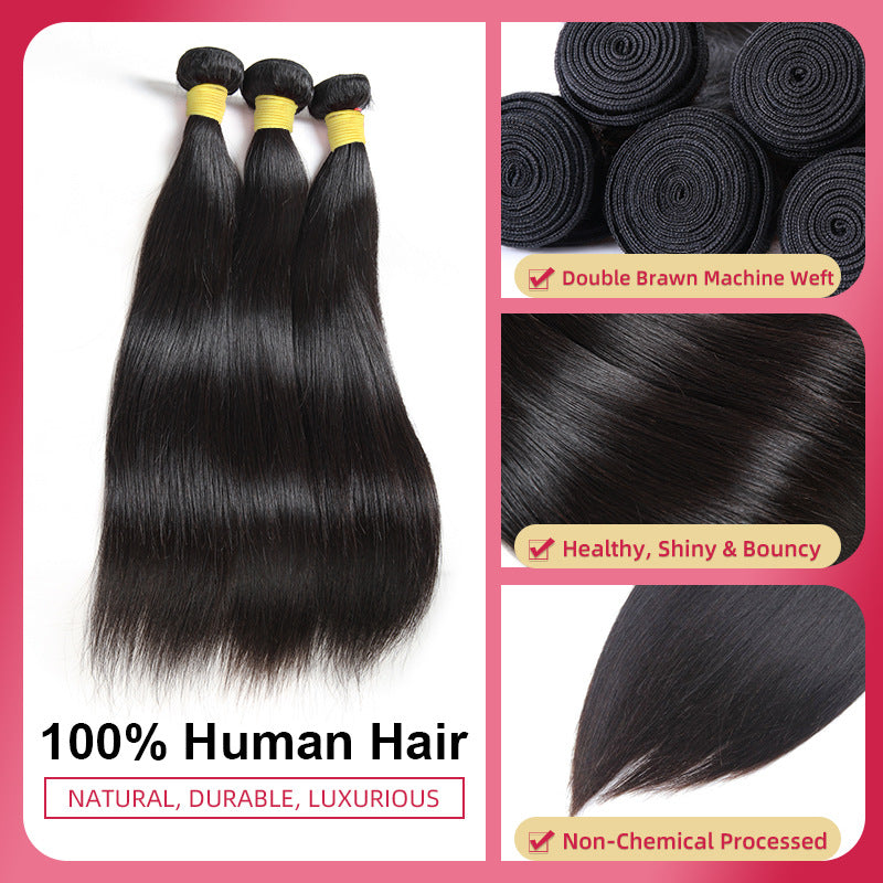 Straight Human Hair Wig — Raw & Virgin Hair | 12"–40"