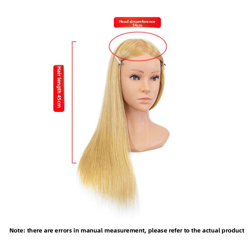 Human Hair Mannequin Head with Shoulders — Real Hair | 32 Colours