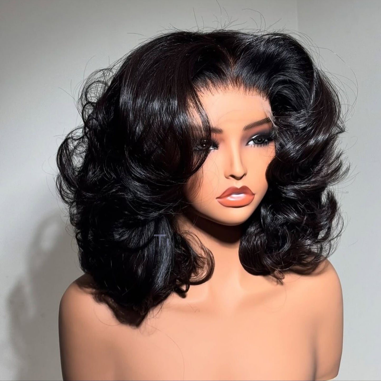 Curly Human Hair Lace Front Wig — Natural Colour | Handwoven