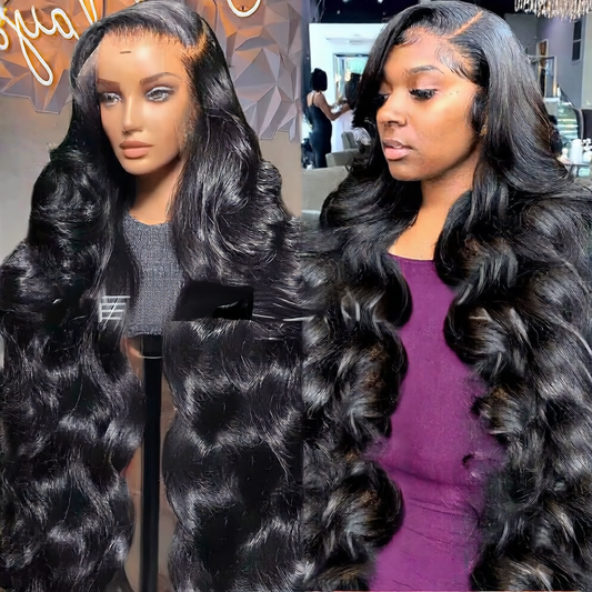 Body Wave Human Hair Wig — Natural Black | 4x4, 13x4 & 13x6 Lace | 12"–32"