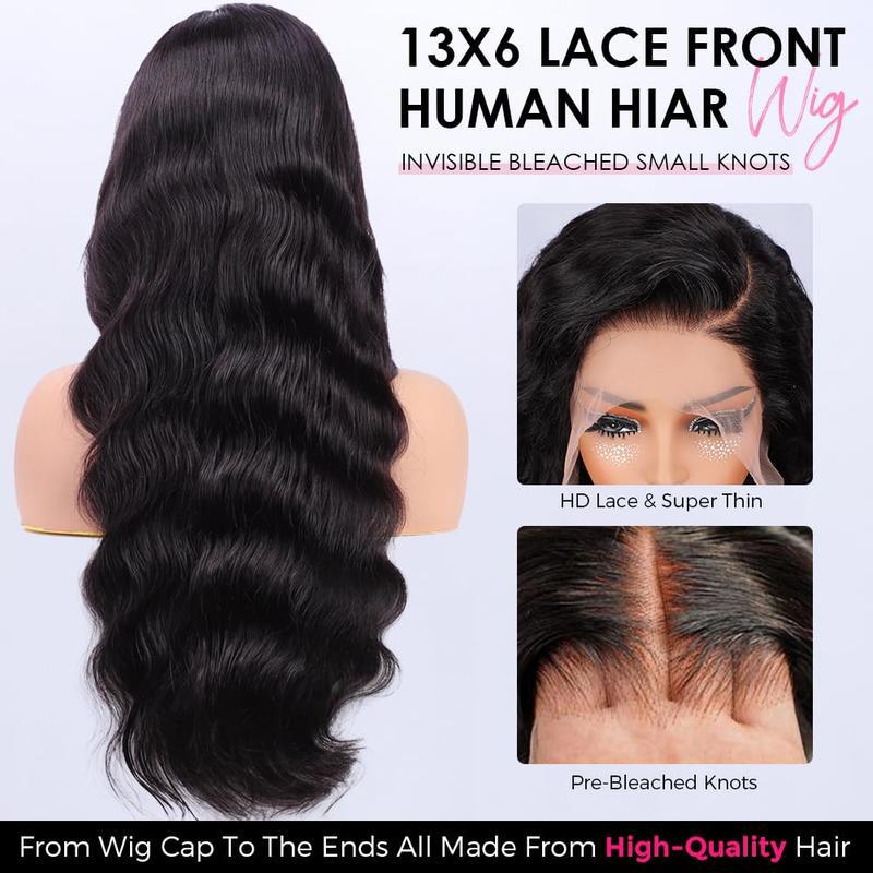 Body Wave Lace Front Wig — Brazilian Virgin Hair | 13x4 & 13x6 | 200% Density | 10"–34"