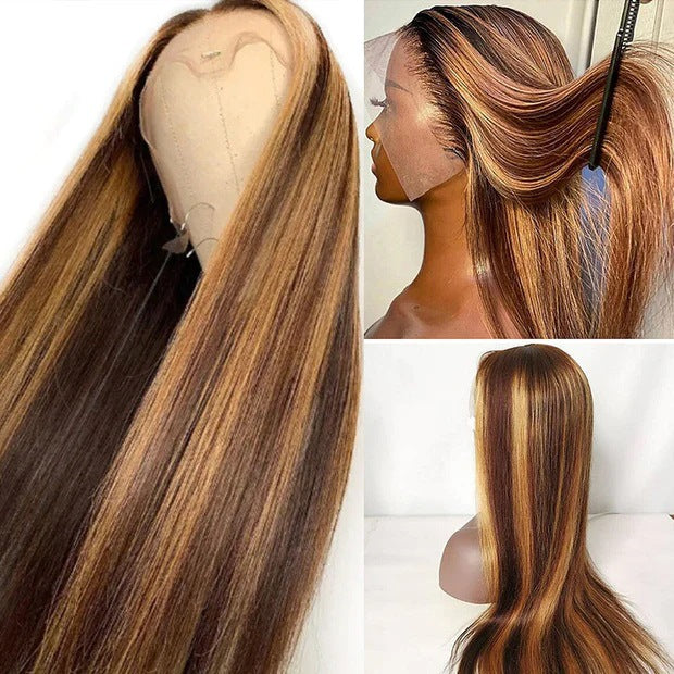 Highlight P4/27 Straight Lace Front Wig — 13x4 | 150% Density | 14"–30"