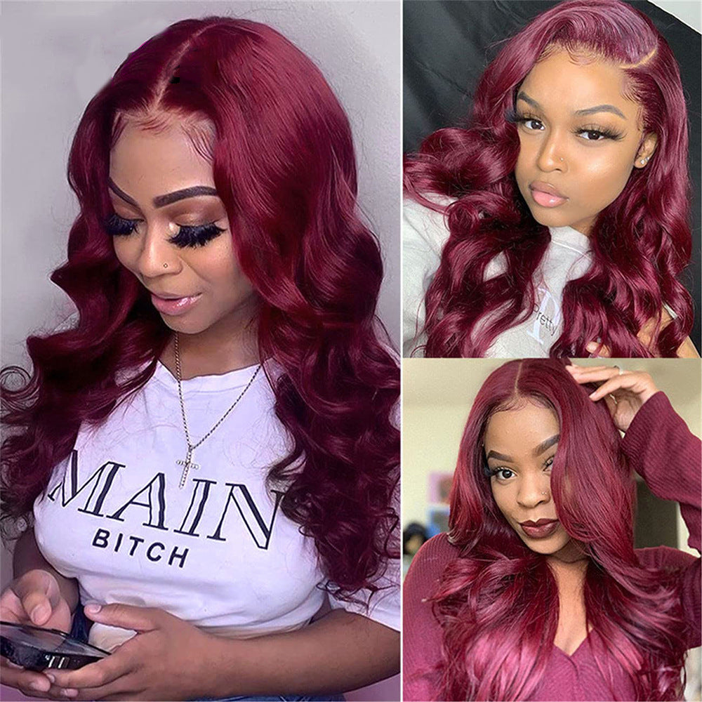 Body Wave Lace Front Human Hair Wig — 99J Burgundy | 13x4 | 12"–30"