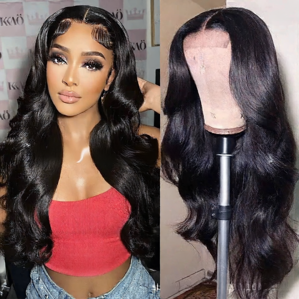 Body Wave Human Hair Wig — Natural Black | 4x4, 13x4 & 13x6 Lace | 12"–32"