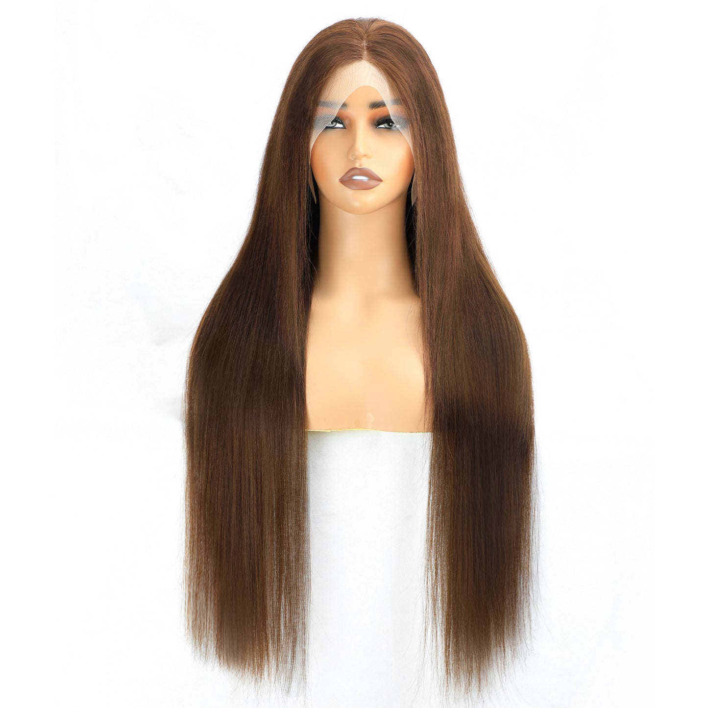 Light Brown Lace Front Human Hair Wig — #4 | 13x6 | 16"–30"