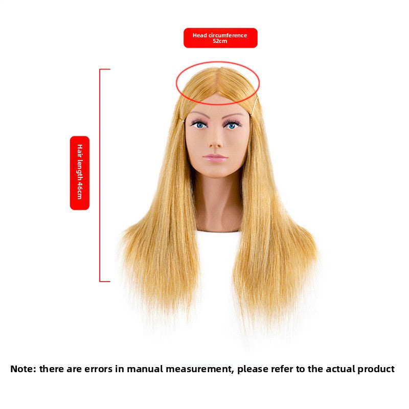 Human Hair Mannequin Head with Shoulders — Real Hair | 32 Colours