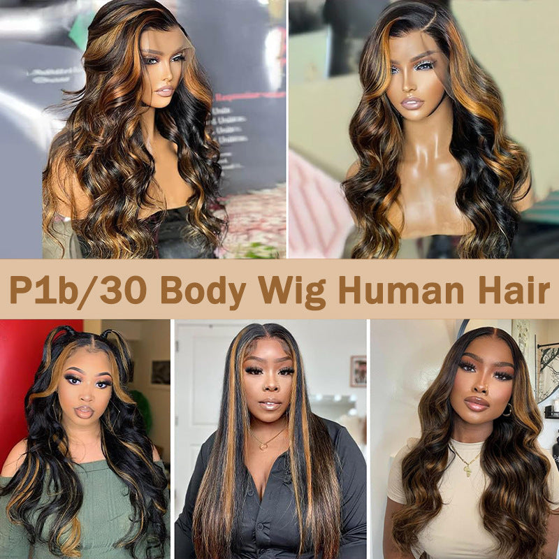 P1B/30 Body Wave Lace Front Wig — 4x4 & 13x4 | 150%–250% Density | 14"–28"