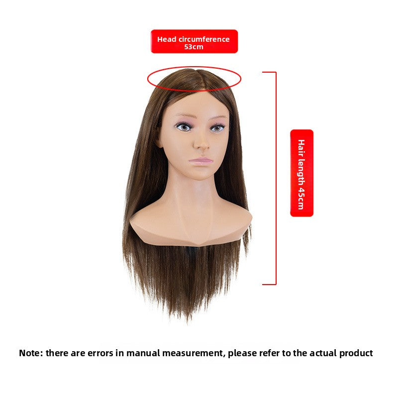 Human Hair Mannequin Head with Shoulders — Real Hair | 32 Colours