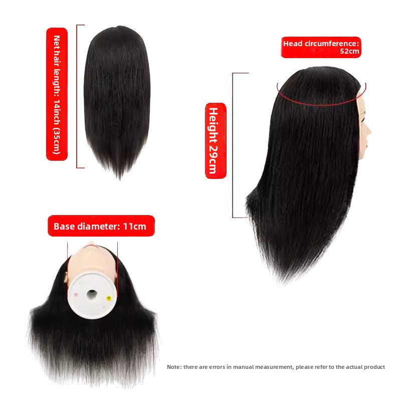 Human Hair Mannequin Head with Shoulders — Real Hair | 32 Colours
