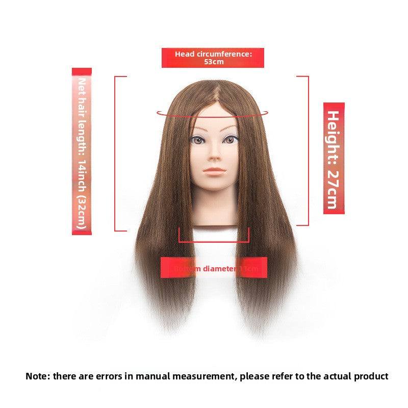 Human Hair Mannequin Head with Shoulders — Real Hair | 32 Colours