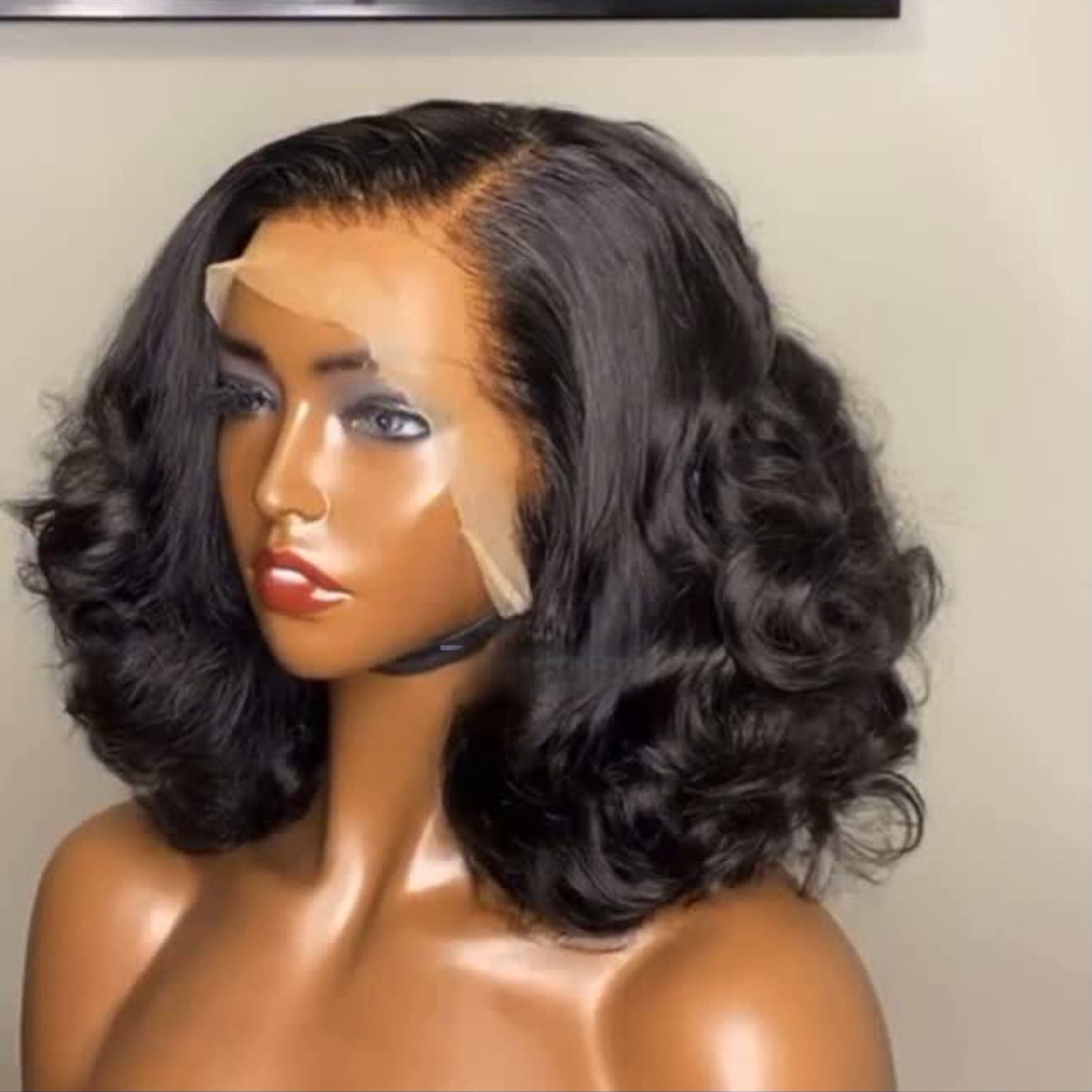 Curly Human Hair Lace Front Wig — Natural Colour | Handwoven