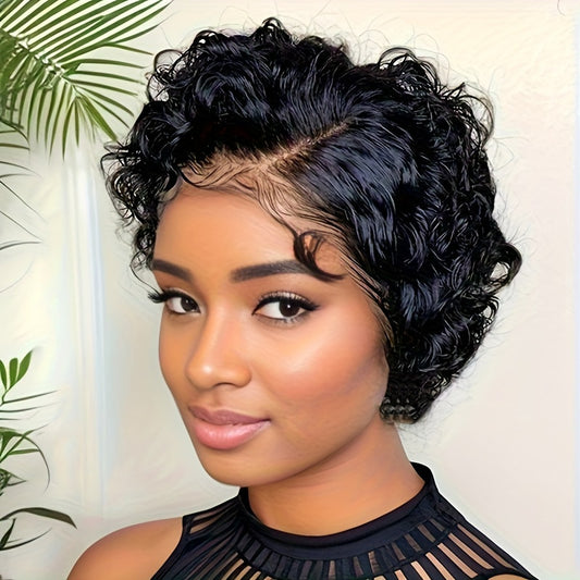 Deep Wave Pixie Wig — 100% Human Hair | 6 Inch