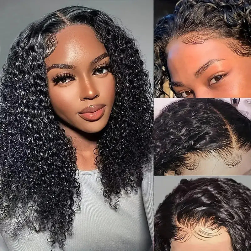 Deep Water Wave Bob Wig — 100% Human Hair | Lace Front | Natural Black
