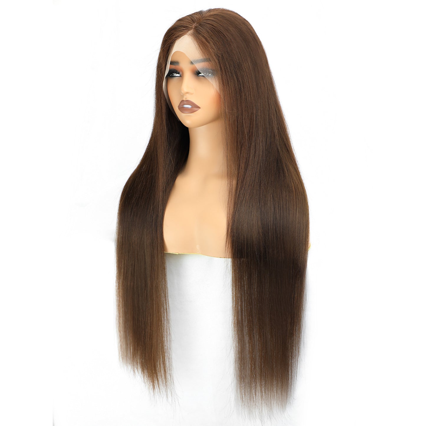 Light Brown Lace Front Human Hair Wig — #4 | 13x6 | 16"–30"