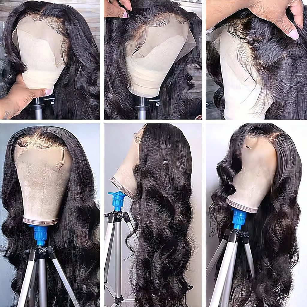 Body Wave Human Hair Wig — Natural Black | 4x4, 13x4 & 13x6 Lace | 12"–32"