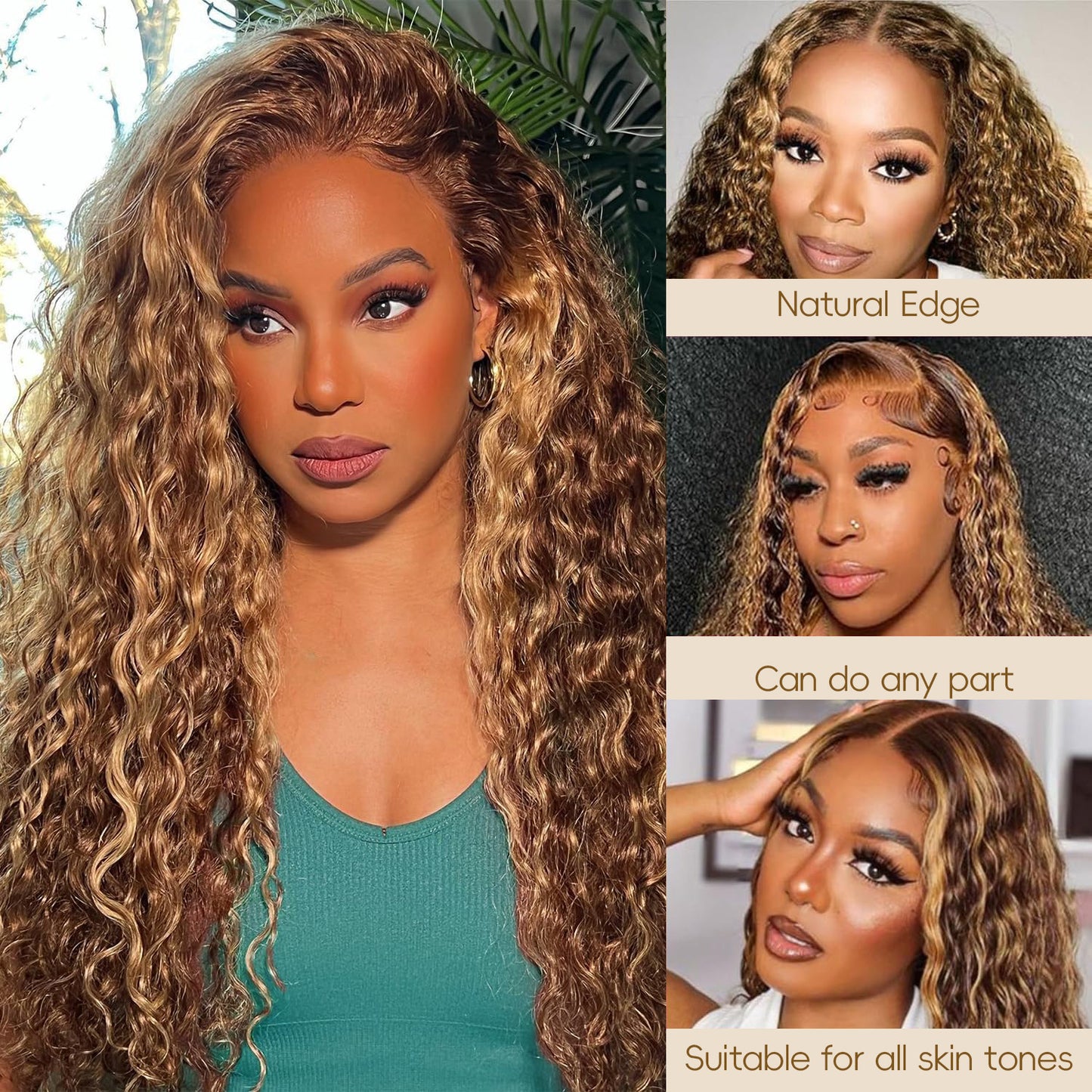 Jerry Curl Lace Front Human Hair Wig — 4/27 Highlight | 13x4 | 180% Density | 8"–30"