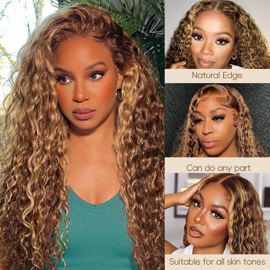 Jerry Curl Lace Front Human Hair Wig — 4/27 Highlight | 13x4 | 180% Density | 8"–30"