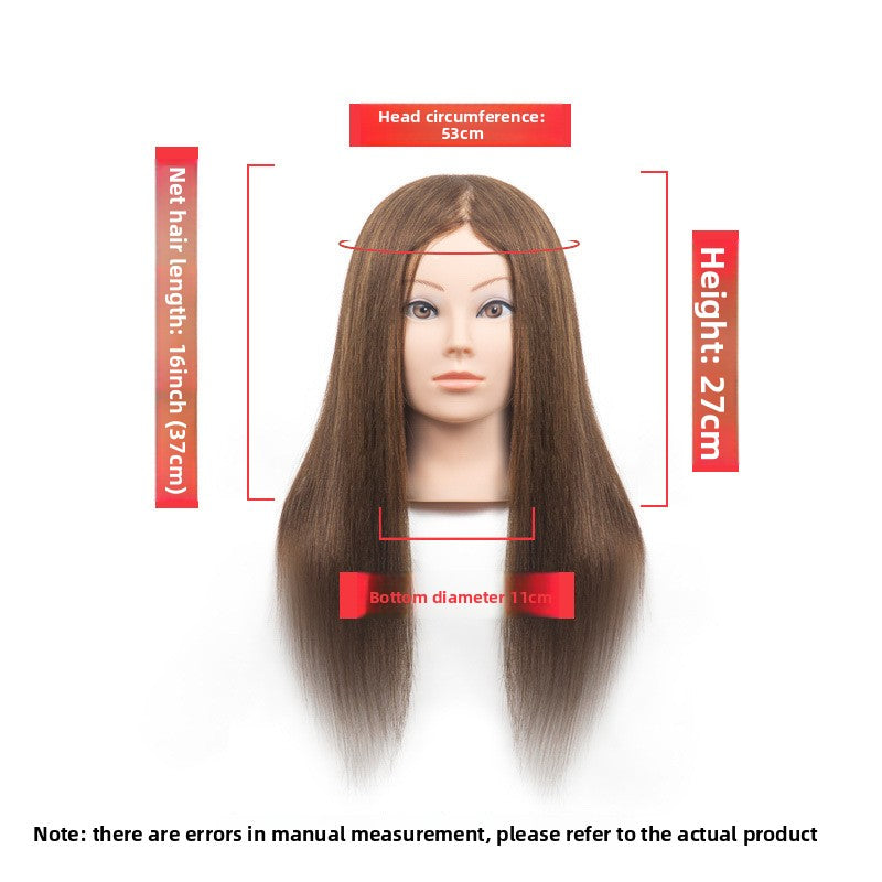Human Hair Mannequin Head with Shoulders — Real Hair | 32 Colours