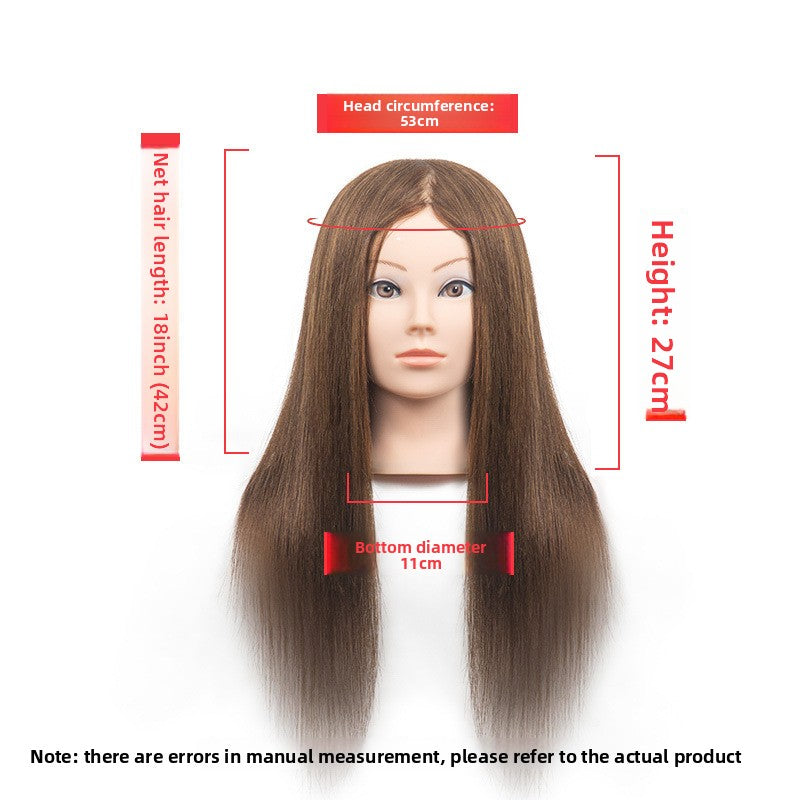 Human Hair Mannequin Head with Shoulders — Real Hair | 32 Colours