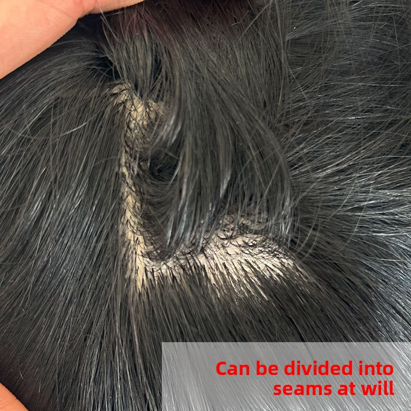 Men's Human Hair Toupee — Natural Hairline | Black & 613 Blonde | 4 Sizes