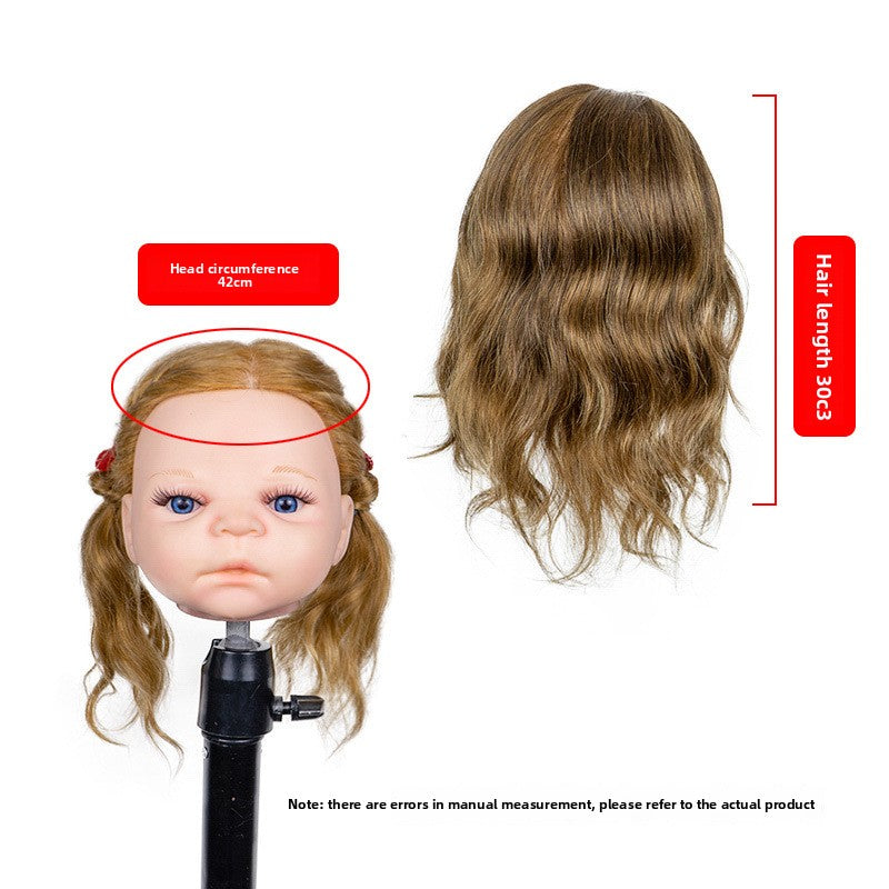 Human Hair Mannequin Head with Shoulders — Real Hair | 32 Colours