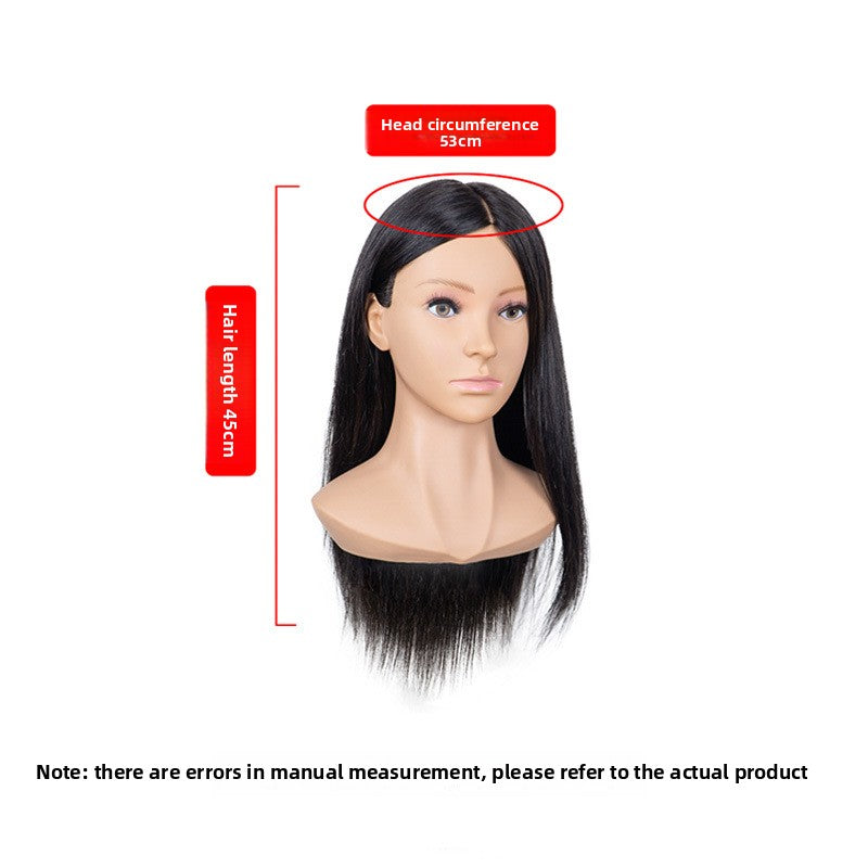 Human Hair Mannequin Head with Shoulders — Real Hair | 32 Colours