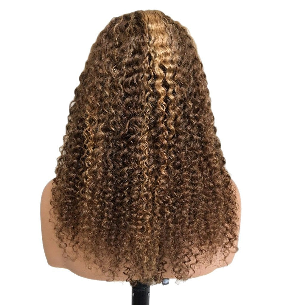 Jerry Curl Lace Front Human Hair Wig — 4/27 Highlight | 13x4 | 180% Density | 8"–30"